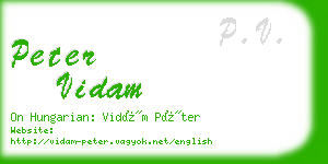 peter vidam business card